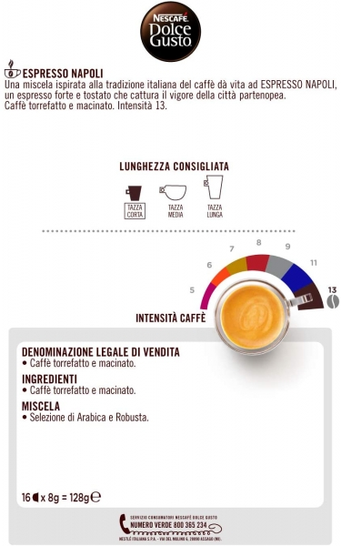 540 Capsule Nescafé Dolce Gusto Espresso NAPOLI Originali