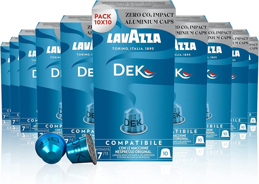150 capsules café aluminium Lavazza DEK compatibles NESPRESSO - Img 1