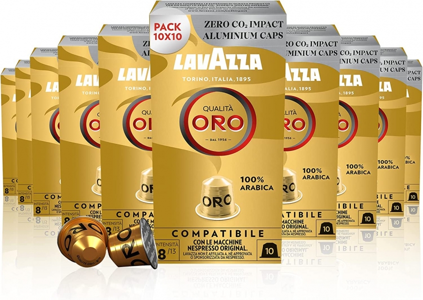 200 capsules café aluminium lavazza QUALITA ORO  compatibles avec NESPRESSO - Img 1